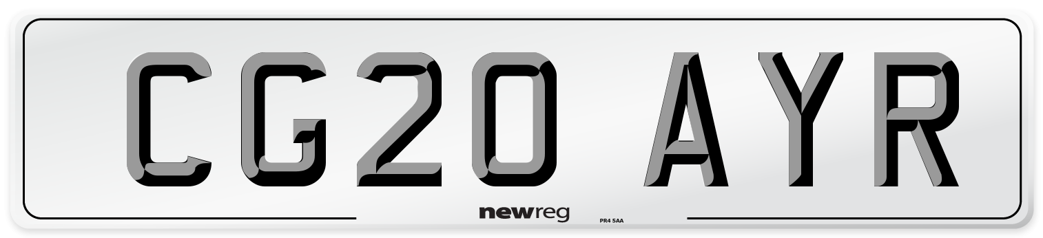CG20 AYR Number Plate from New Reg